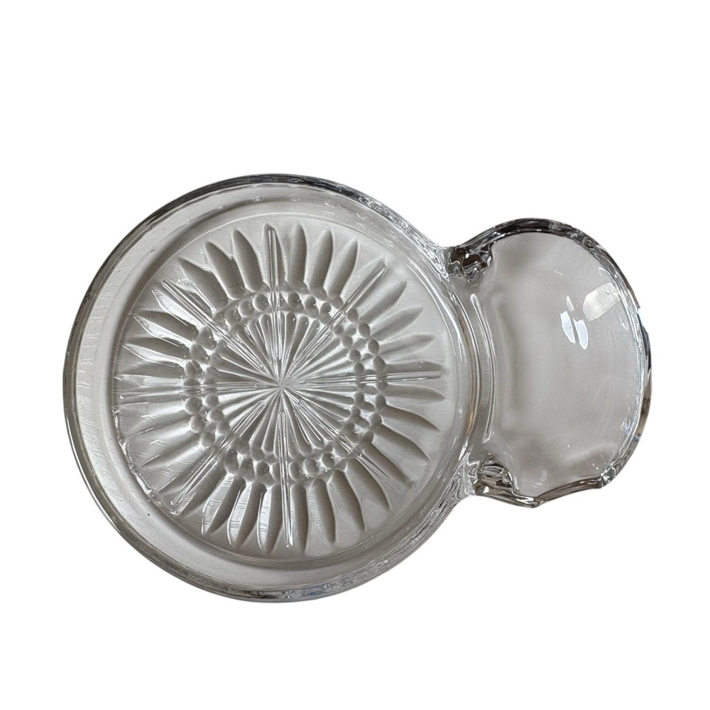 Set Of 4 Vtg Fostoria Lead Crystal Stratton Coasters with Spoon Rest